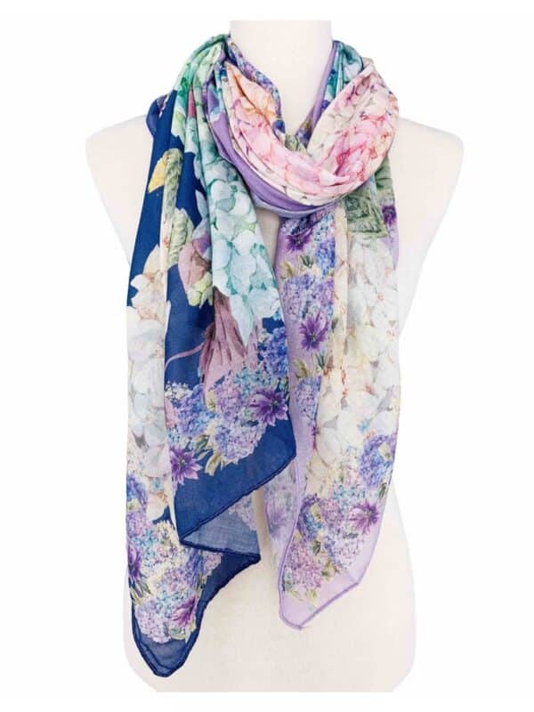 Scarf Purple hydrangea